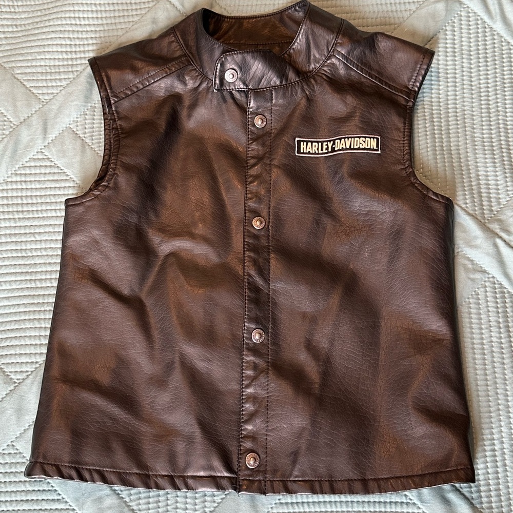 Size 8-10 Harley Davidson leather vest